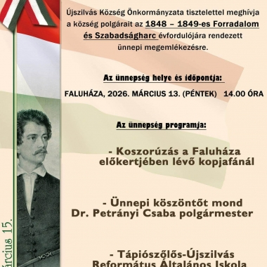 Ünnepi megemlékezés Újszilváson Újszilvás