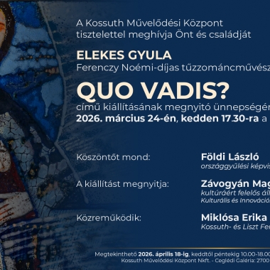 Elekes Gyula  tűzzománcművész kiállítása Cegléd