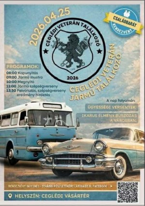 V. Ceglédi Veterán talákozó Cegléd plakát