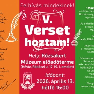 V. Verset hoztam! Hévíz