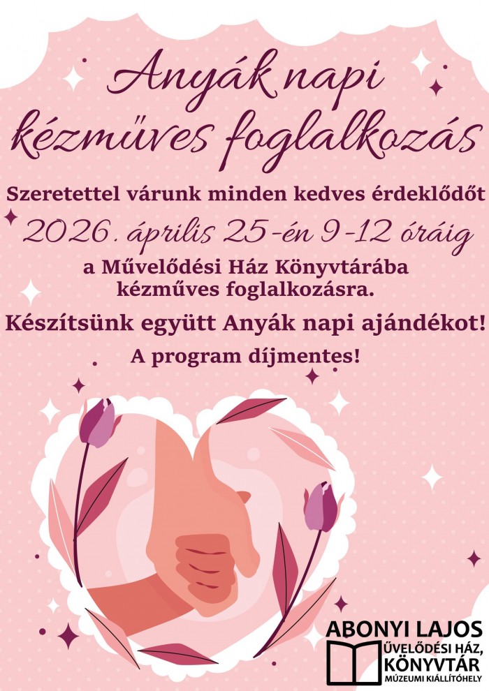 Anyák napi kézműves foglalkozás