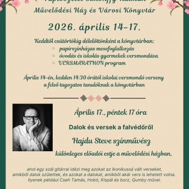 Költészet Hete Tápiószele