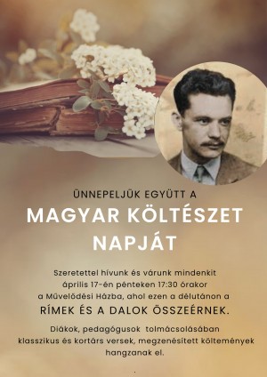 A Magyar Költészet Napja Dánszentmiklós plakát