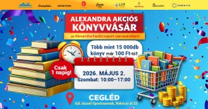 Alexandra akciós könyvvásársorozata Cegléd plakát