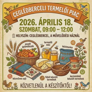 Ceglédberceli termelői piac Ceglédbercel plakát