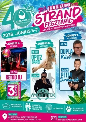 Jubileumi Strand Fesztivál Albertirsa plakát
