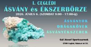 I. Ceglédi Ásvány és Ékszerbörze Cegléd plakát
