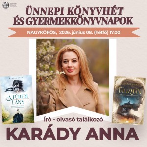 Író-olvasó találkozó Nagykőrös plakát