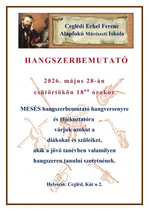 Hangszerbemutató Cegléd plakát
