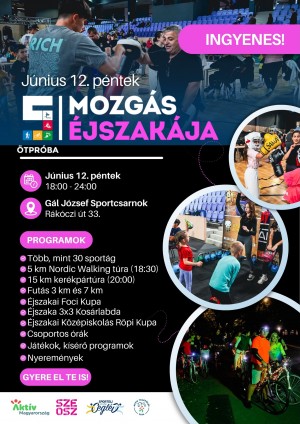 Mozgás éjszakája Cegléd plakát