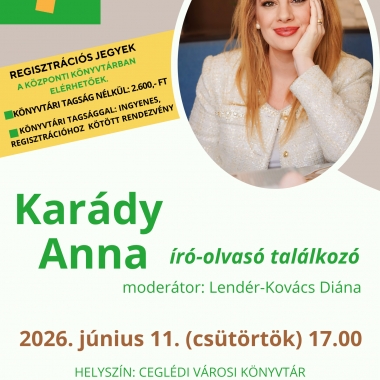 Író-olvasó találkozó Cegléd