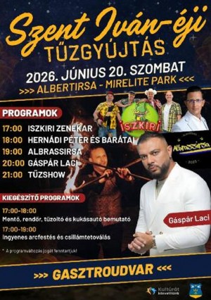 Szent Iván-éji Tűzgyújtás Albertirsa plakát