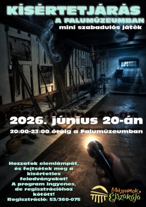 Kísértetjárás a Falumúzeumban Abony plakát