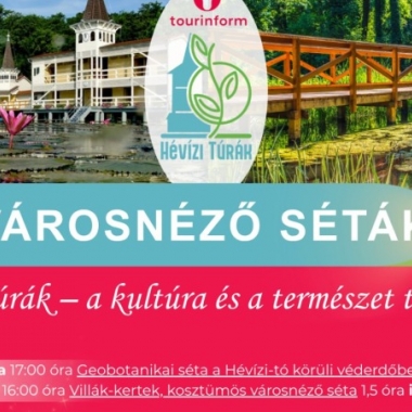Villák-kertek kosztümös városnéző séta Hévízen Hévíz