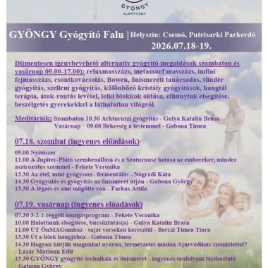 GYÖNGY Gyógyító Falu Csemőben Csemő