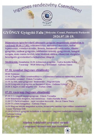 GYÖNGY Gyógyító Falu Csemőben Csemő plakát
