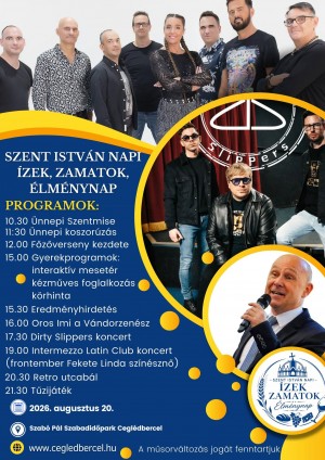 Szent István napi Ízek, Zamatok, Élménynap, Ceglédbercel plakát