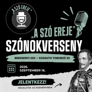 "A szó ereje" szónokverseny Cegléd plakát