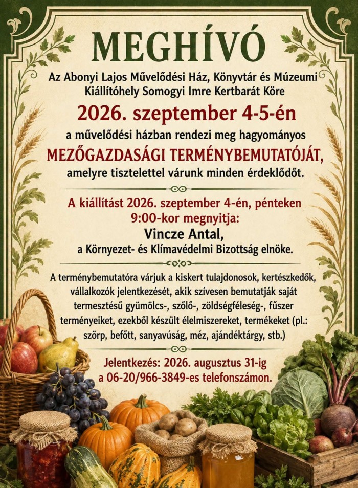 Mezőgazdasági terménybemutató