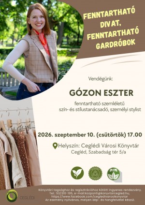 Fenntartható divat, fenntartható gardrób Cegléd plakát