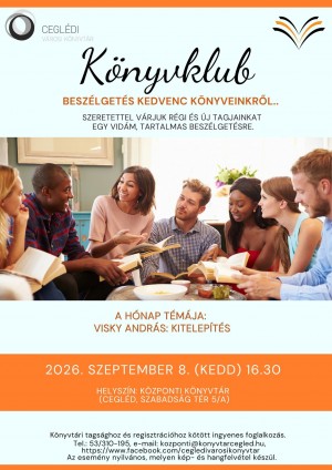 KÖNYVKLUB Cegléd plakát