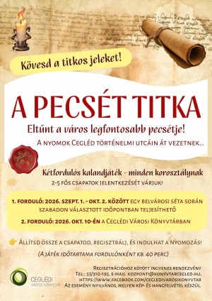 A PECSÉT TITKA Cegléd plakát