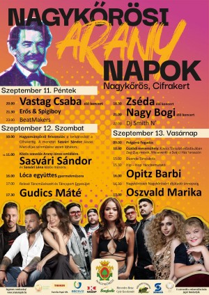 Nagykőrösi Arany-Napok Nagykőrös plakát