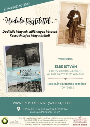 Könyvbemutató Cegléd plakát