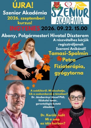 Szenior Akadémia Abony plakát