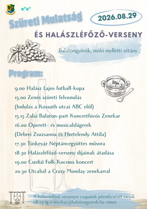Szüreti Mulatság és Halászléfőző verseny Hévíz plakát