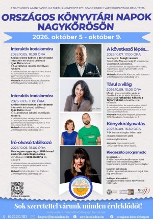 Országos Könyvtári Napok Nagykőrös plakát