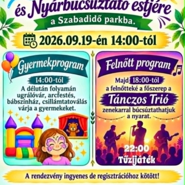 Családi nap és nyárbúcsúztató este Kőröstetétlenen! Kőröstetétlen