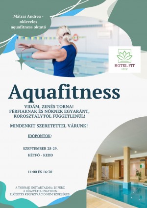 Aquafitness a szállodában Hévíz plakát