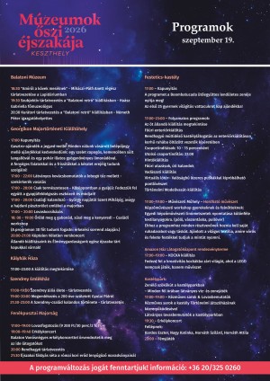 Múzeumok őszi éjszakája - Keszthely Hévíz plakát
