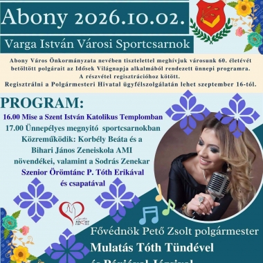 IDŐSEK VILÁGNAPJA ABONYBAN Abony
