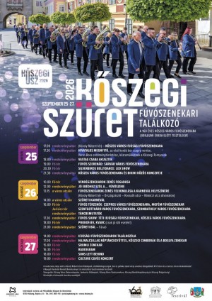 Kőszegi Szüret, Fúvószenekari Találkozó - 2026 Kőszeg plakát