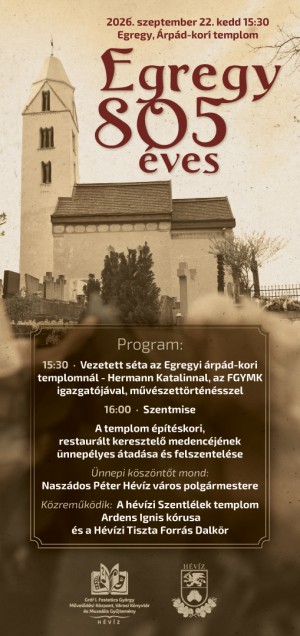 Egregy 805 éves Hévíz plakát