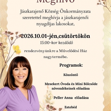 IDŐSEK VILÁGNAPJA JÁSZKARAJENŐN Jászkarajenő