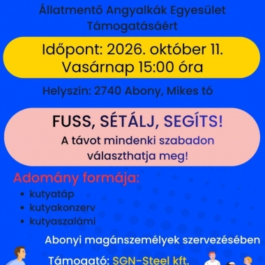 FUSS, SÉTÁLJ, SEGÍTS! Abony