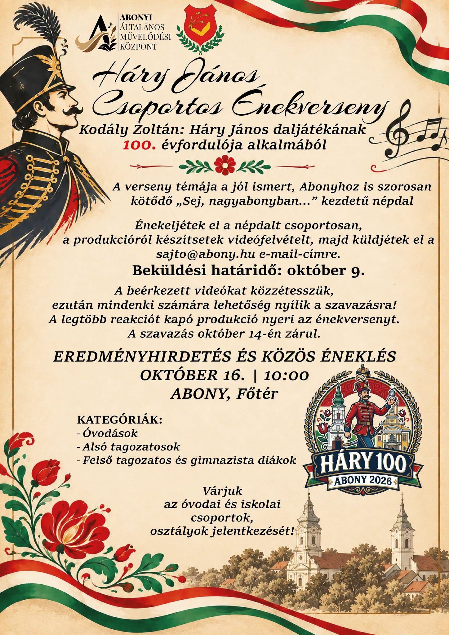 HÁRY JÁNOS CSOPORTOS ÉNEKVERSENY