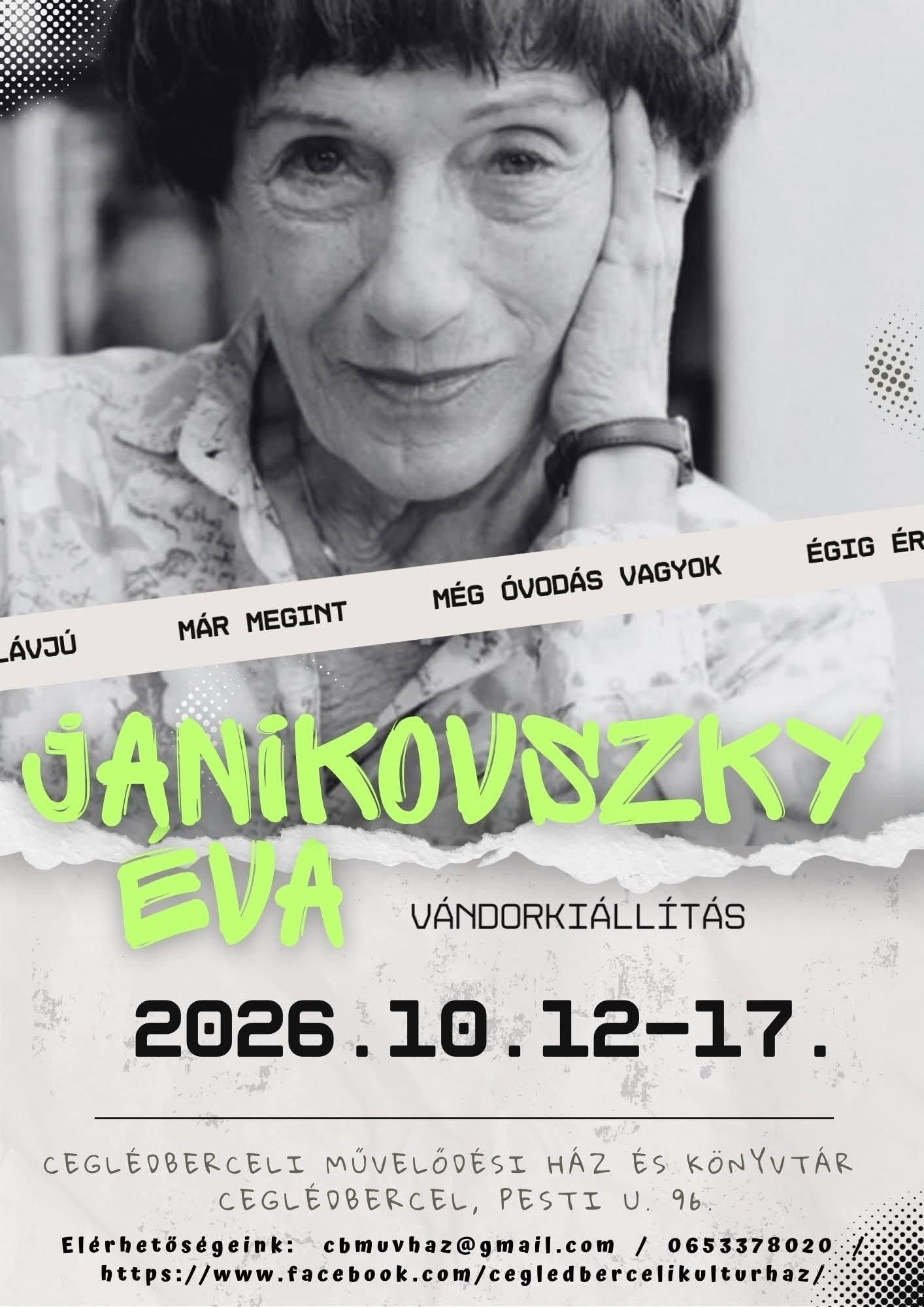 Janikovszky Éva vándorkiállítás Ceglédbercelen