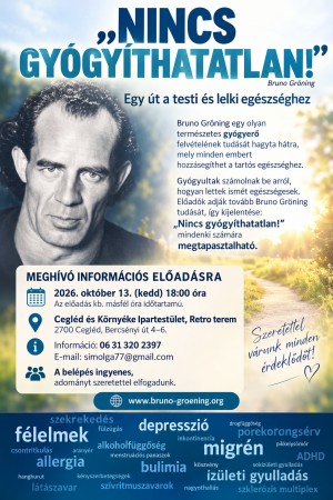 "NINCS GYÓGYÍTHATATLAN!” plakát