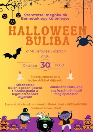 HALLOWEEN BULI – KÉSZÜLJETEK A BORZONGÁSRA! plakát