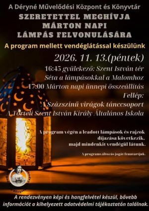 MÁRTON-NAPI LÁMPÁS FELVONULÁS plakát